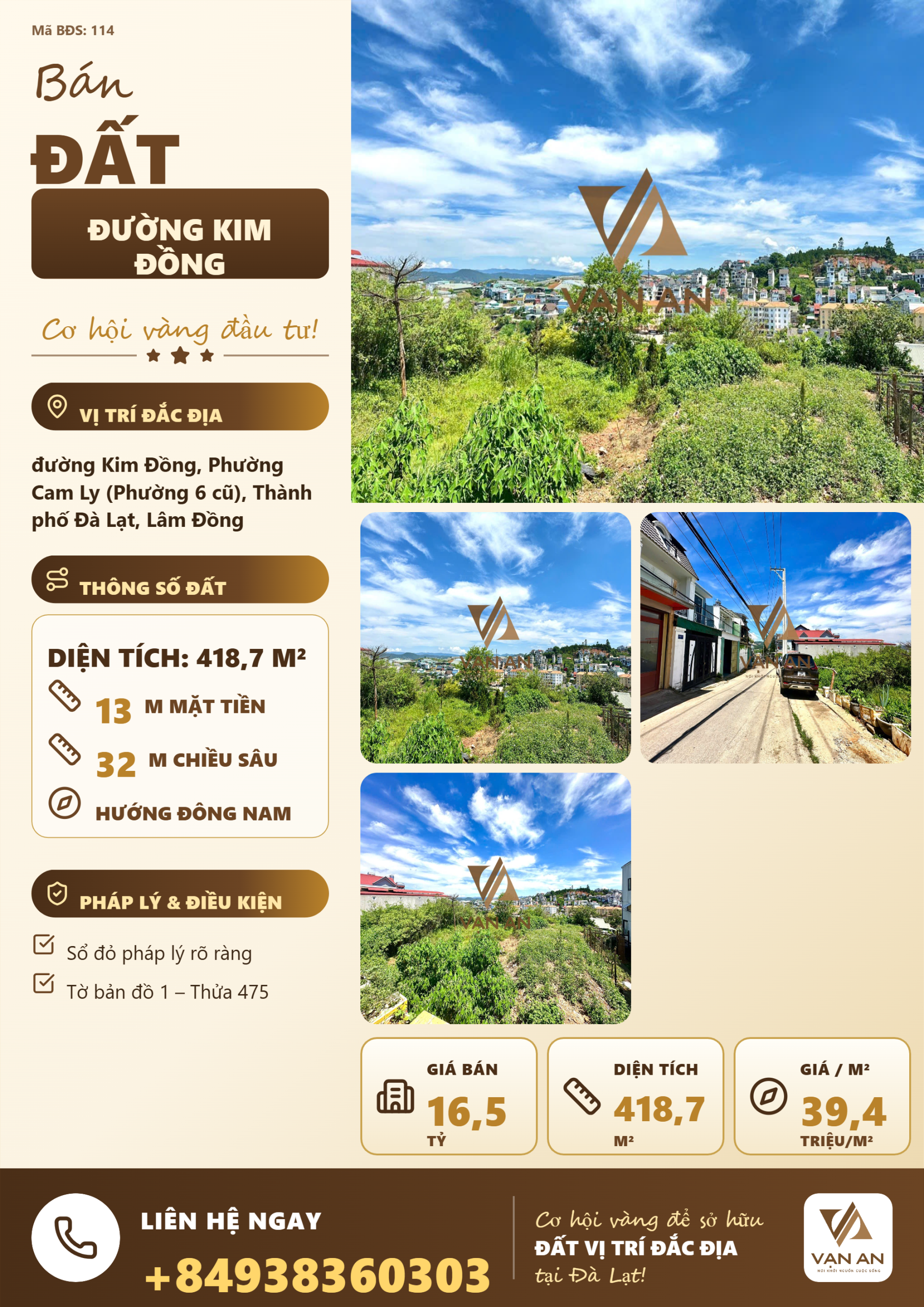 Bán Đất Kim Đồng Đà Lạt – 418,7m² Thổ Cư, Khuôn Đất 13m x 32m, Giá 16,5 Tỷ Bán Đất Kim Đồng Đà Lạt – 418,7m² Thổ Cư, Khuôn Đất 13m x 32m, Giá 16,5 Tỷ