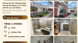 Bán Villa An Sơn Lô D4 Đà Lạt – Trục Chính An Sơn, 200,7m² Full Thổ Cư, Giá 26 Tỷ