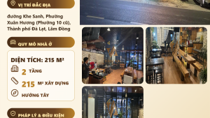 Bán Nhà Mặt Tiền Khe Sanh Đà Lạt – 215m² Thổ Cư, Sổ Riêng, Giá 19,5 Tỷ