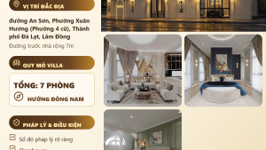 Bán Villa KQH An Sơn Đà Lạt – 282m², Sổ Riêng, Hướng Đông Nam, Giá 20 Tỷ