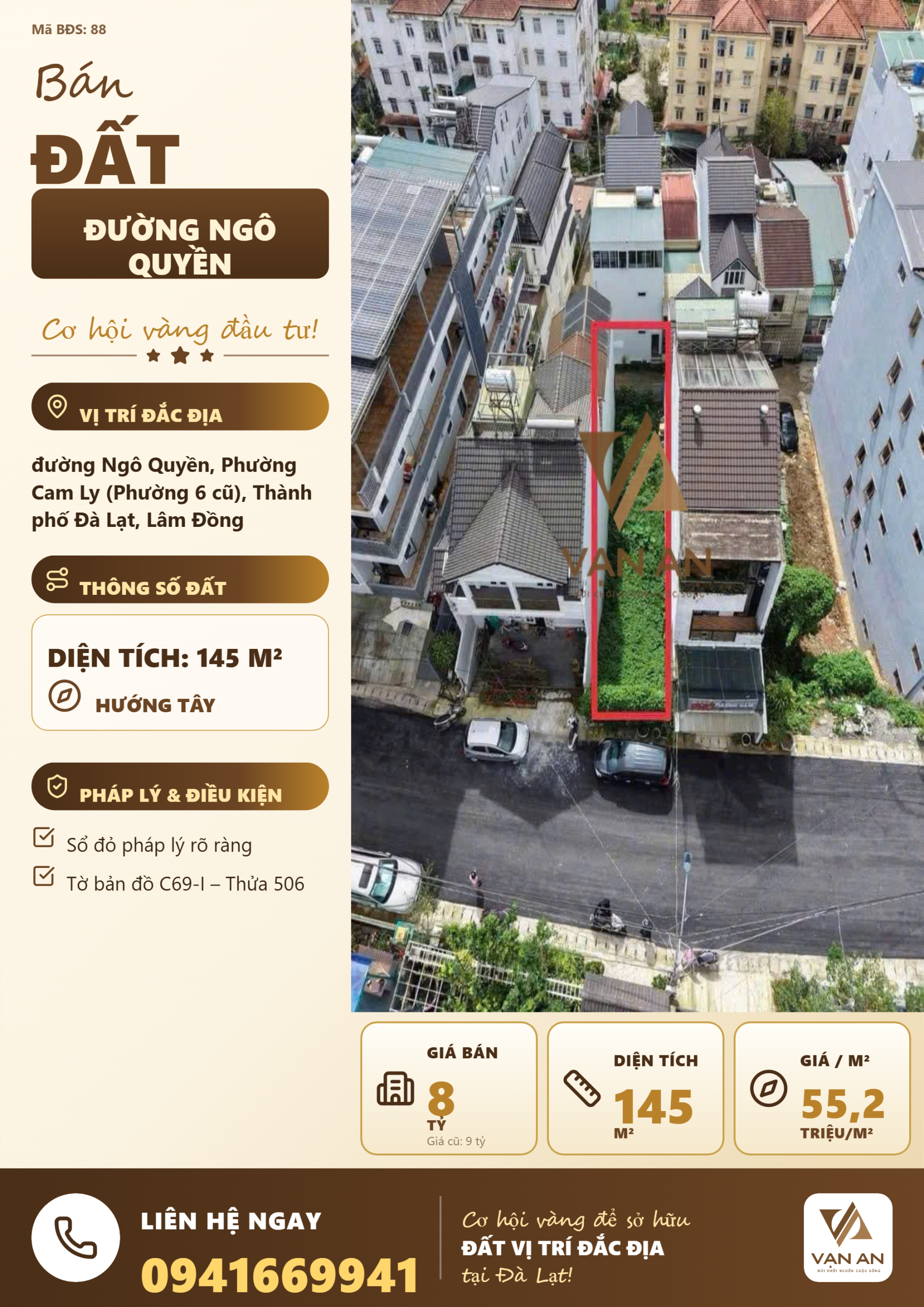 Bán Đất KQH Bạch Đằng Ngô Quyền Đà Lạt – 145m², Sổ Riêng, Giá 8 Tỷ Bán Đất KQH Bạch Đằng Ngô Quyền Đà Lạt – 145m², Sổ Riêng, Giá 8 Tỷ